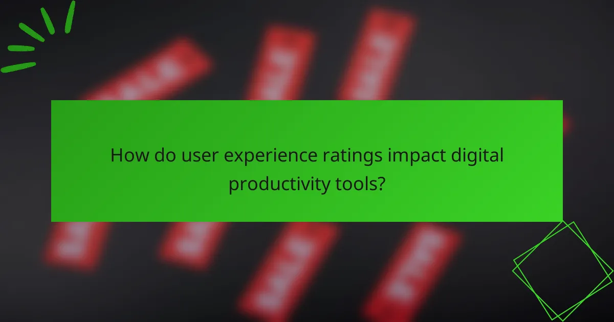 How do user experience ratings impact digital productivity tools?